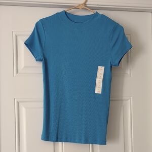 NWT a new day Sky Blue Crew Neck Fitted T-Shirt
